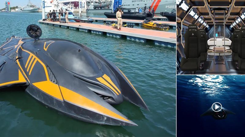 The Manta Ray-shaped Armoured Submarine Kronos is unveiled by Highland Systems