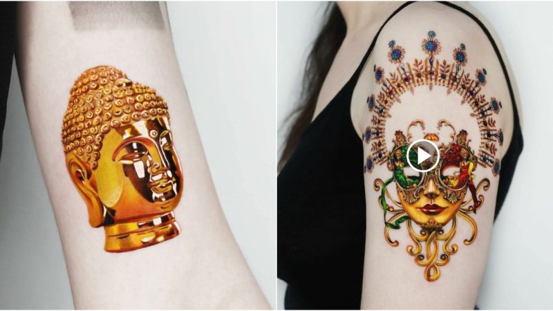 Manhattan Creates 30 Brilliant Gold Tattoos With Its Exquisite