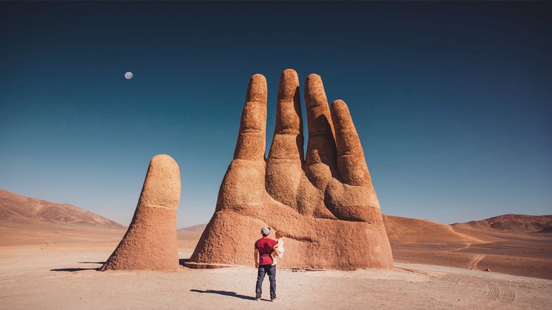 Surreal Land Art: Giant Hand in the Atacama Desert