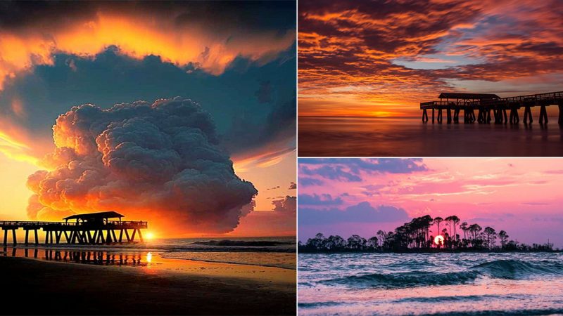 Impressive sunrise – Tybee Island, Georgia, USA