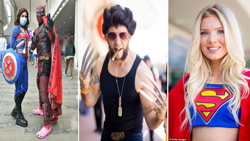 Superheroes are back! Batman, Captain Marvel and Aquaman join tens of thousands of cosplay fans in San Diego