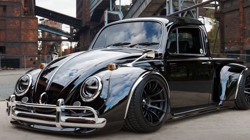 Incredible transformation: VW Beetle Black becomes a unique pickup!