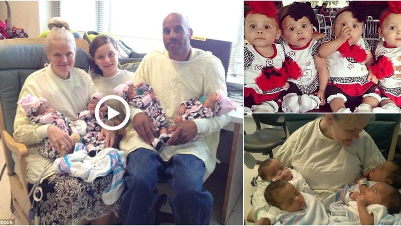 42-year-old Woman Unexpectedly gives birth to quadruplets in surprise.