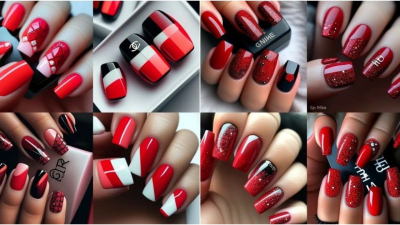 Coffin Baddie Red Acrylic Nails: Live in Luxury