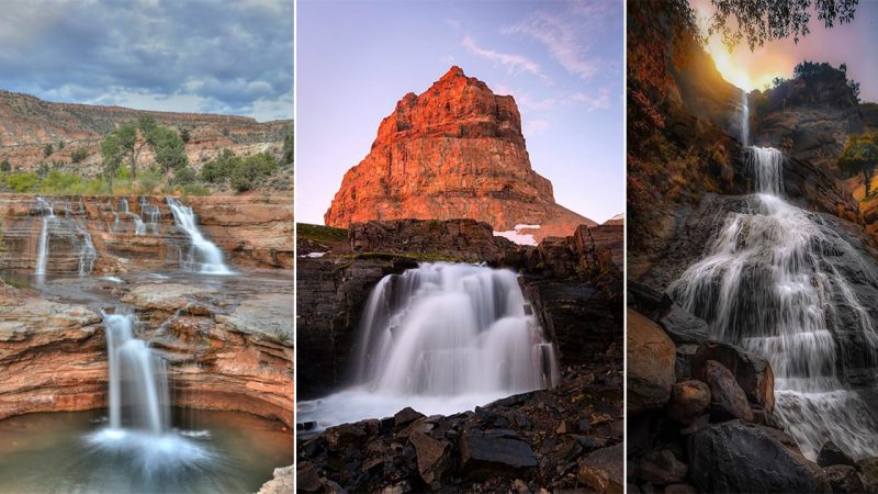 “Timpanogos Waterfall: Majestic Alpine Sunrise on Mount Timpanogos, Utah, USA”