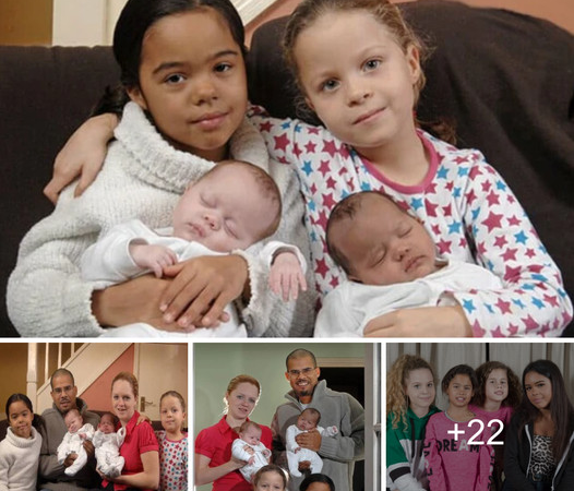 Doubling the Joy: Parents Embrace Black-and-White Twins, Experience the Same Miracle 7 Years Later