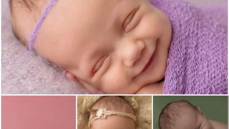 Heartwarming Portraits of Newborn Babies Smiling Sweetly