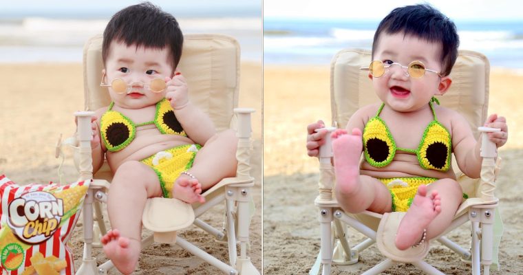 Adorable Baby Rocking Incredibly Cute Beach Accessories Takes Social Media by Storm