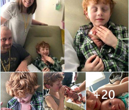 A Heartwarming Tale of Brotherly Love: 6-Year-Old Mikey’s Unbreakable Bond with His Newborn Brother