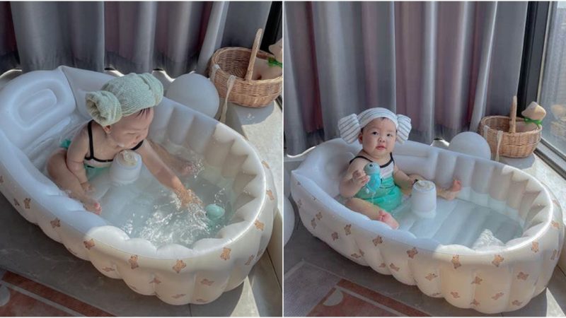 Enchanting Moments: A Chubby Baby’s Bath Time Delights the World