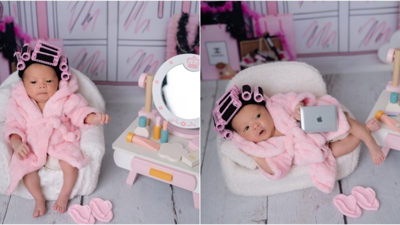 The Baby in the Makeup Collection: A Cute and Excited Addition