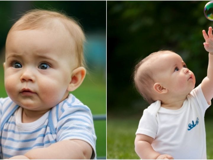 The Baby’s Radiant Face: Happy and Excited to be Immersed in Nature