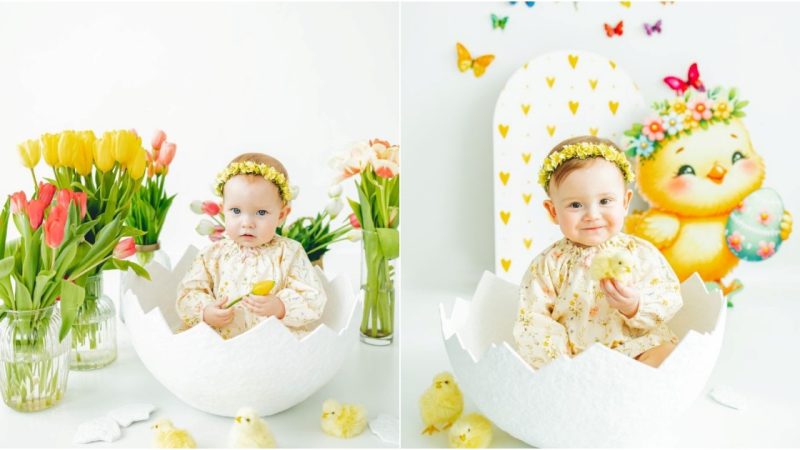 The Irresistible Charm of Babies Posing with Eggshells